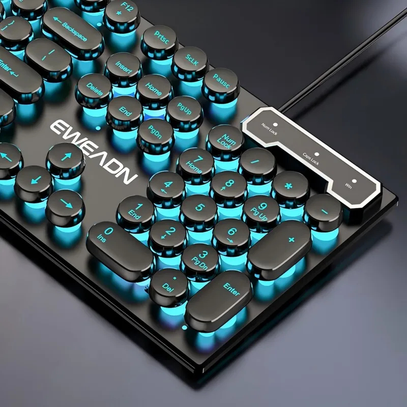 Gaming Keyboard Mechanical - Retro Punk Mechanical Feel Keyboard Mouse