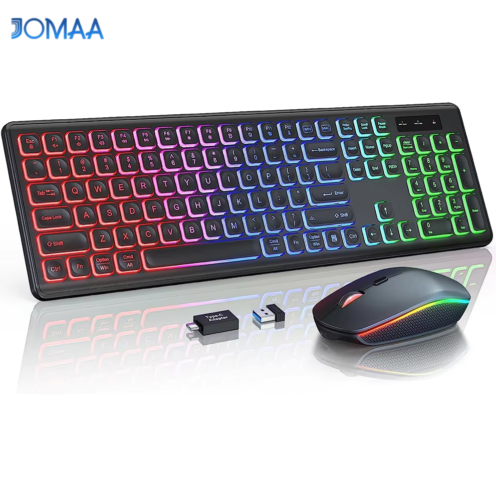 Gaming Keyboard Extension - Wireless Keyboard and Mouse Combo RGB