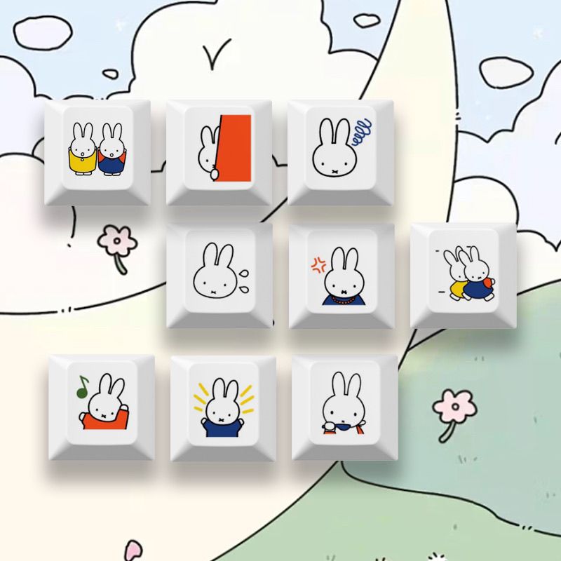 New Miffy rabbit cartoon cute  - Gaming Keyboard Mechanical review and price
