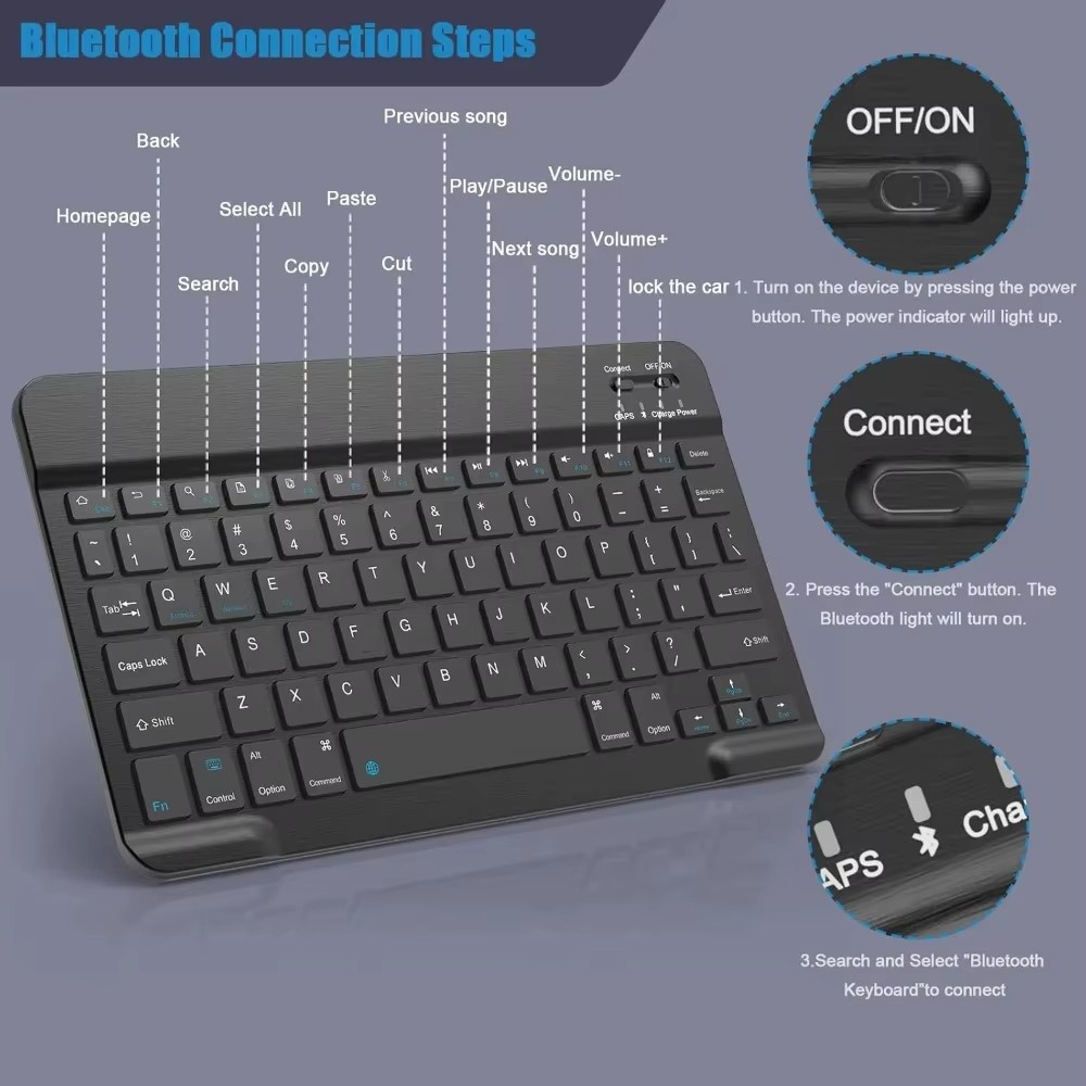 Bluetooth 5.0 Wireless Keyboar - Gaming Keyboard Mini review and price