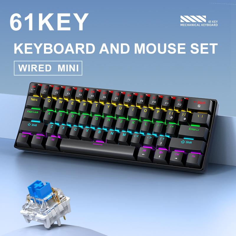 APAYADO K61 Mini Mechanical Ke - Gaming Keyboard Blue Switches review and price