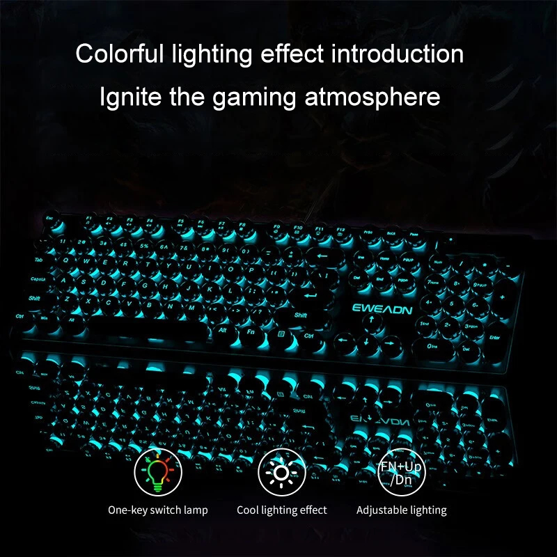 Retro Punk Mechanical Feel Key - Gaming Keyboard Mechanical review and price