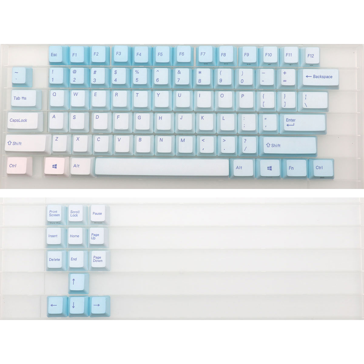 87 Keys Frost Blue Keycaps Che - Gaming Keyboard Blue Switches review and price