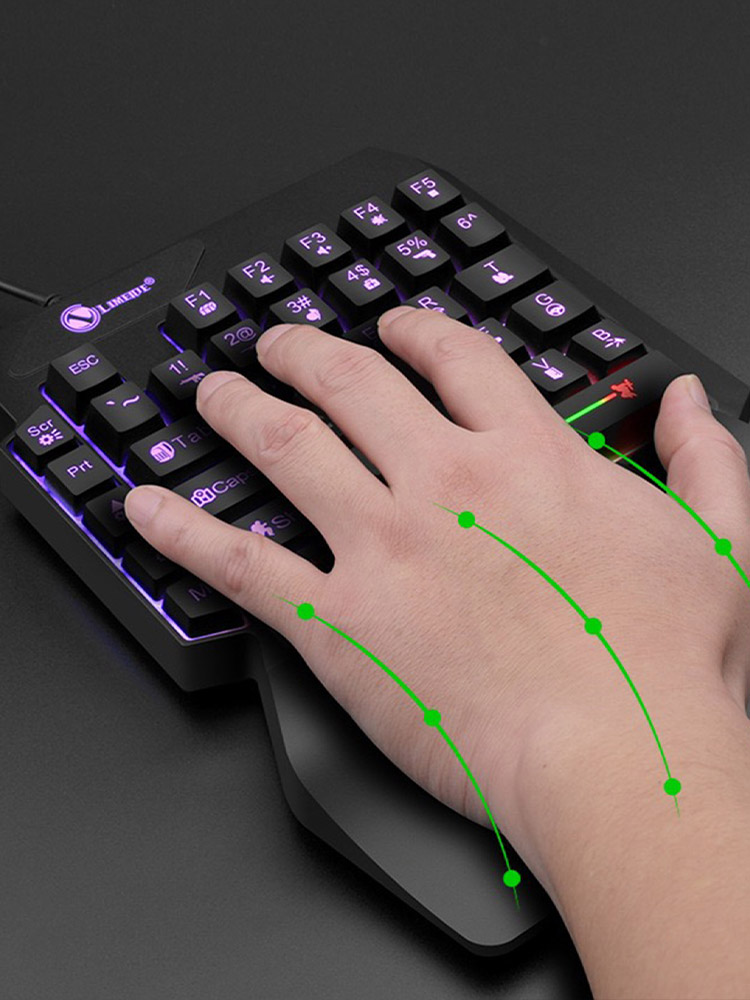 Mechanical One-Handed Light Ga - Gaming Keyboard 1 Hand review and price