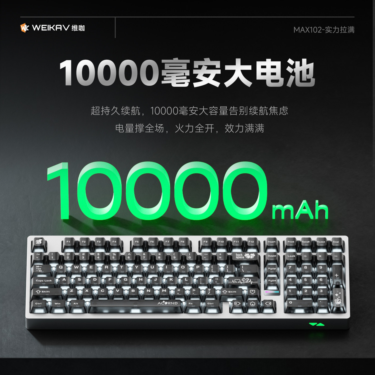 Weika Max102 Aluminum Case Wir - Gaming Keyboard Mechanical review and price