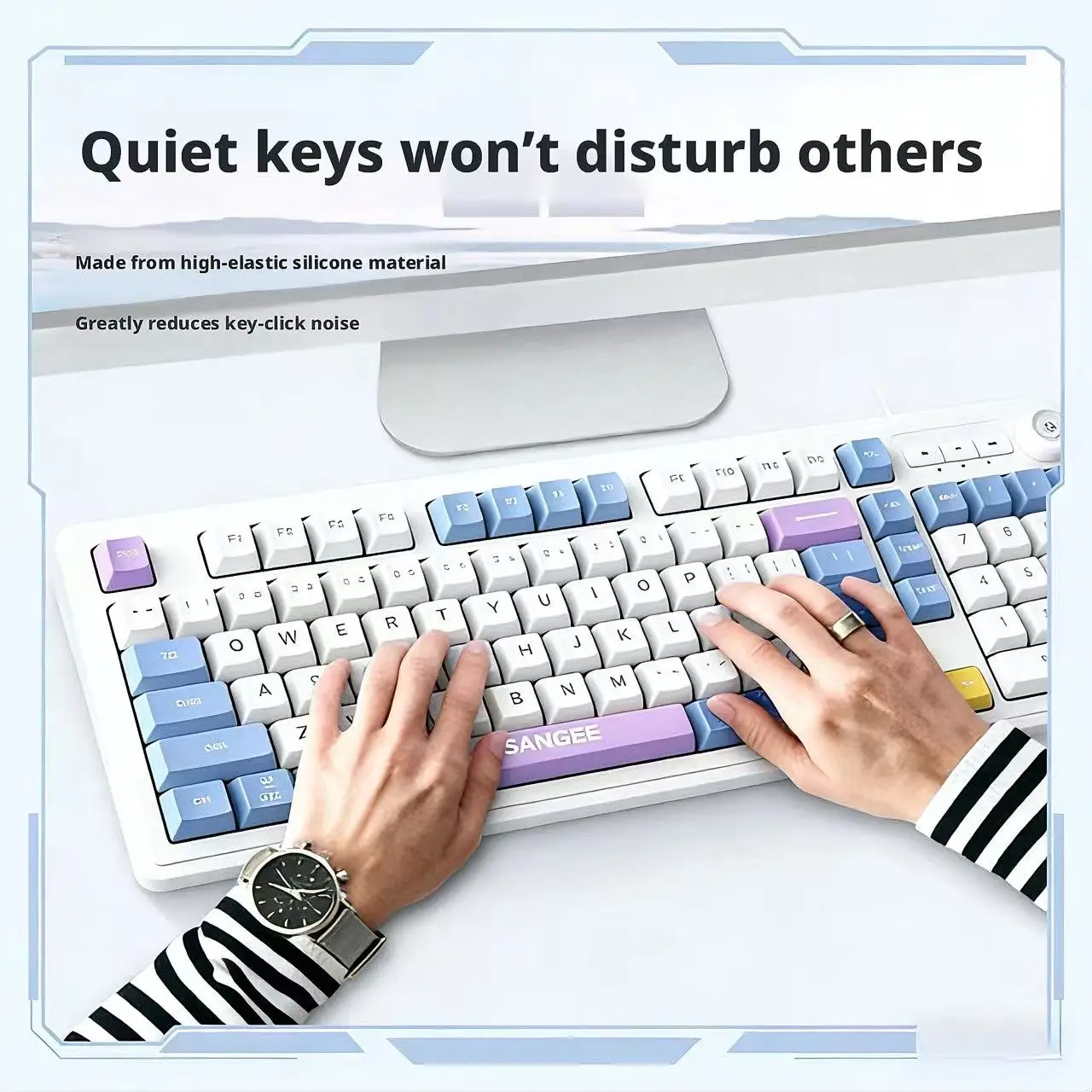 98Keys Wired Keyboard RGB Glow - Gaming Keyboard No Noise review and price