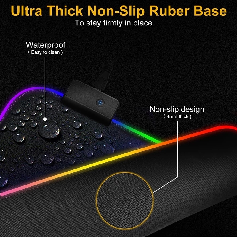 LED Light Mousepad RGB Keyboar - Gaming Keyboard No Rgb review and price