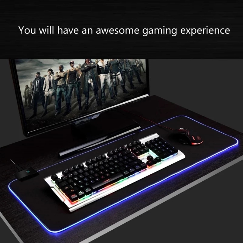 LED Light Mousepad RGB Keyboar - Gaming Keyboard No Rgb review and price