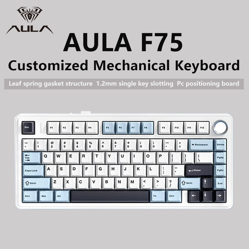AULA F75 2.4G Wireless/Bluetoo - Gaming Keyboard Blue Switches review and price