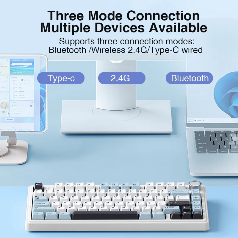 AULA F75 2.4G Wireless/Bluetoo - Gaming Keyboard Blue Switches review and price