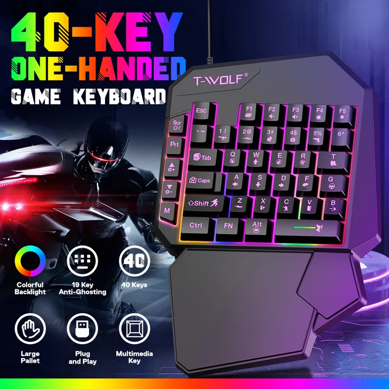 5 In 1 Set 35keys One Handedly - Gaming Keyboard 1 Hand review and price