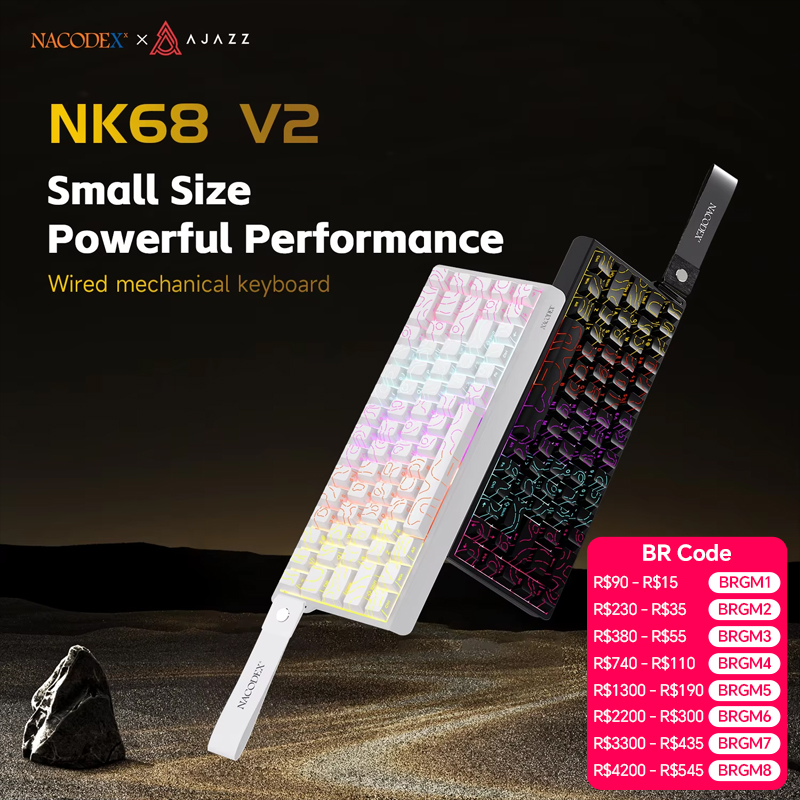 AJAZZ NK68V2 Single-Mode Wired - Gaming Keyboard Blue Switches review and price