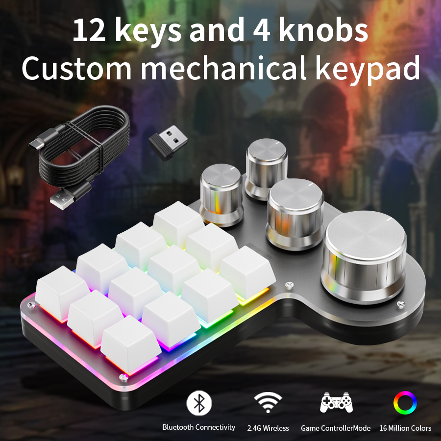 3 Modes 12 Keys Mechanical Key - Gaming Keyboard 1 Hand review and price
