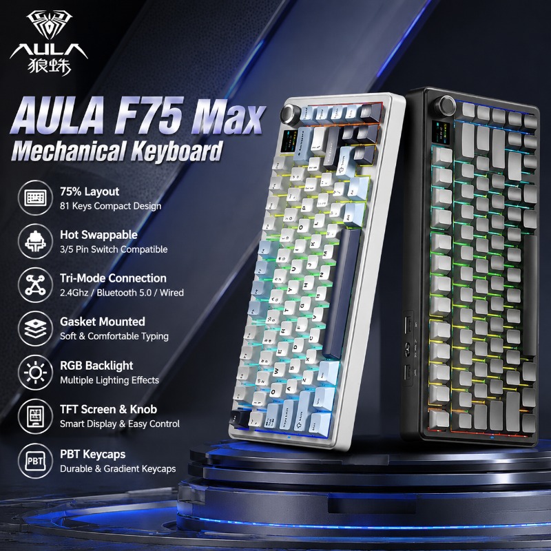 AULA F75 Max Mechanical Keyboa - Gaming Keyboard Mechanical review and price