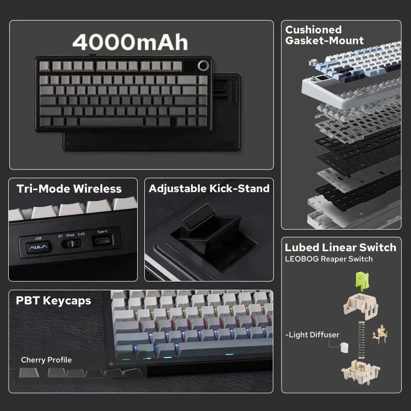 AULA F75 Max Mechanical Keyboa - Gaming Keyboard Mechanical review and price