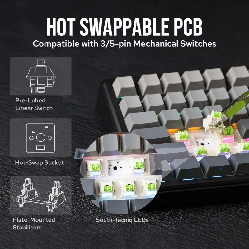 AULA F75 Max Mechanical Keyboa - Gaming Keyboard Mechanical review and price