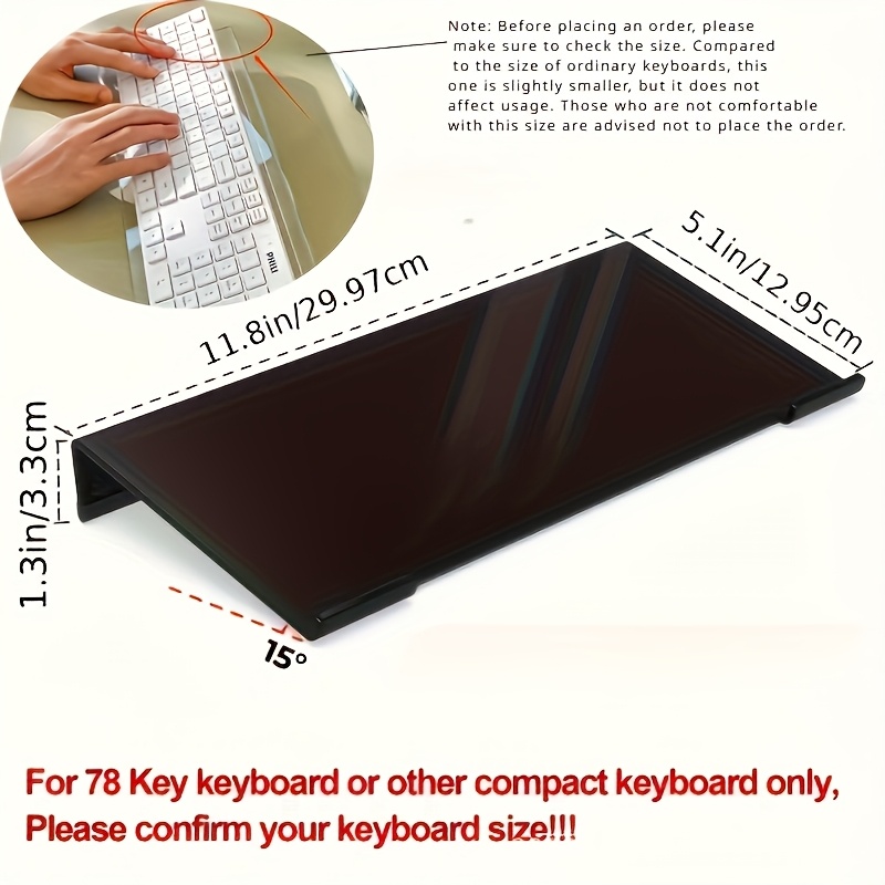 Acrylic keyboard stand, transp - Gaming Keyboard Ergonomics review and price