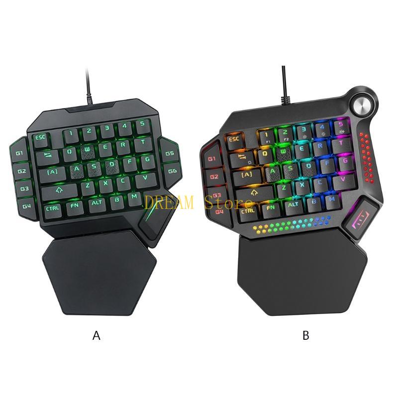 Single Hand RGB Luminous Backl - Gaming Keyboard 1 Hand review and price
