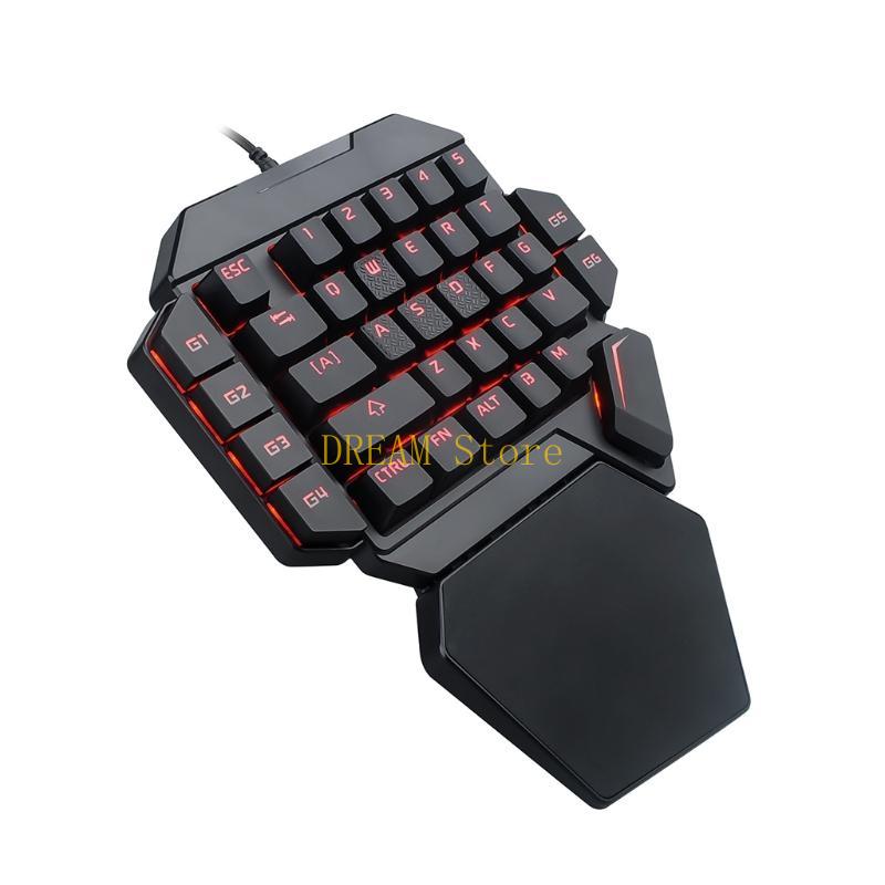 Single Hand RGB Luminous Backl - Gaming Keyboard 1 Hand review and price