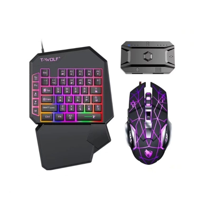 T-Wolf Tf950 5 In 1 One Handed - Gaming Keyboard 1 Hand review and price