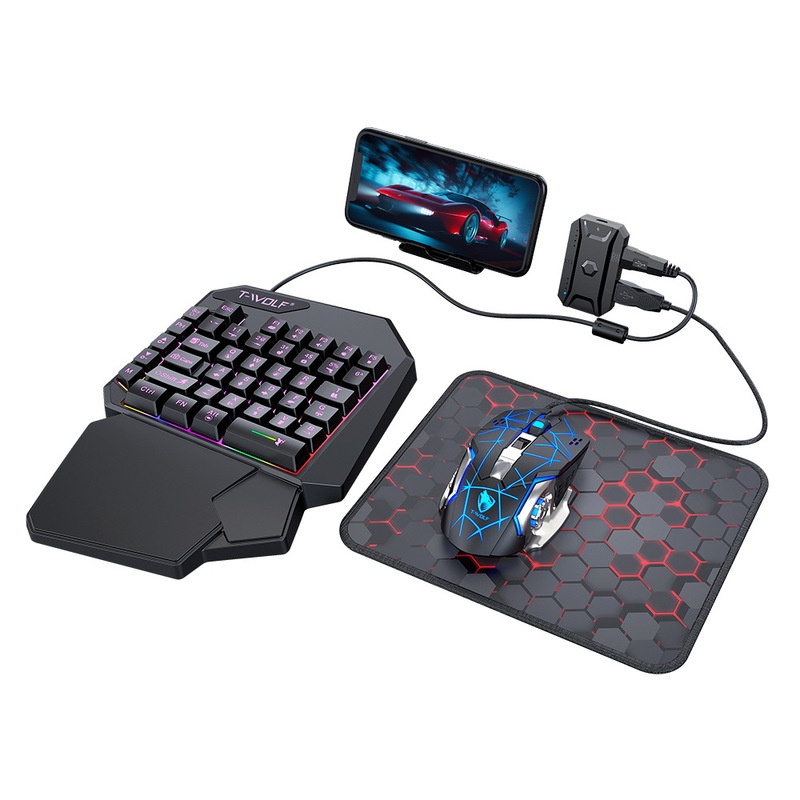 T-Wolf Tf950 5 In 1 One Handed - Gaming Keyboard 1 Hand review and price