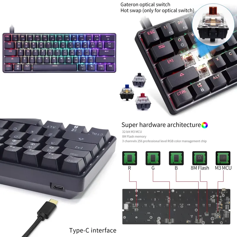 Dropshipping Skyloong Gk61 Sk6 - Gaming Keyboard Mechanical review and price
