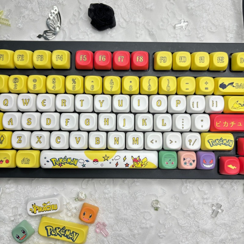 131 Keys/Set Anime Pokemon Key - Gaming Keyboard Mechanical review and price