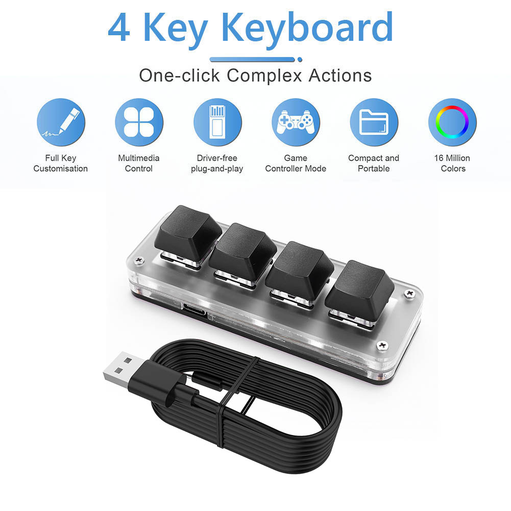 3 Key 1 Knob/4 Key Programming - Gaming Keyboard 1 Hand review and price