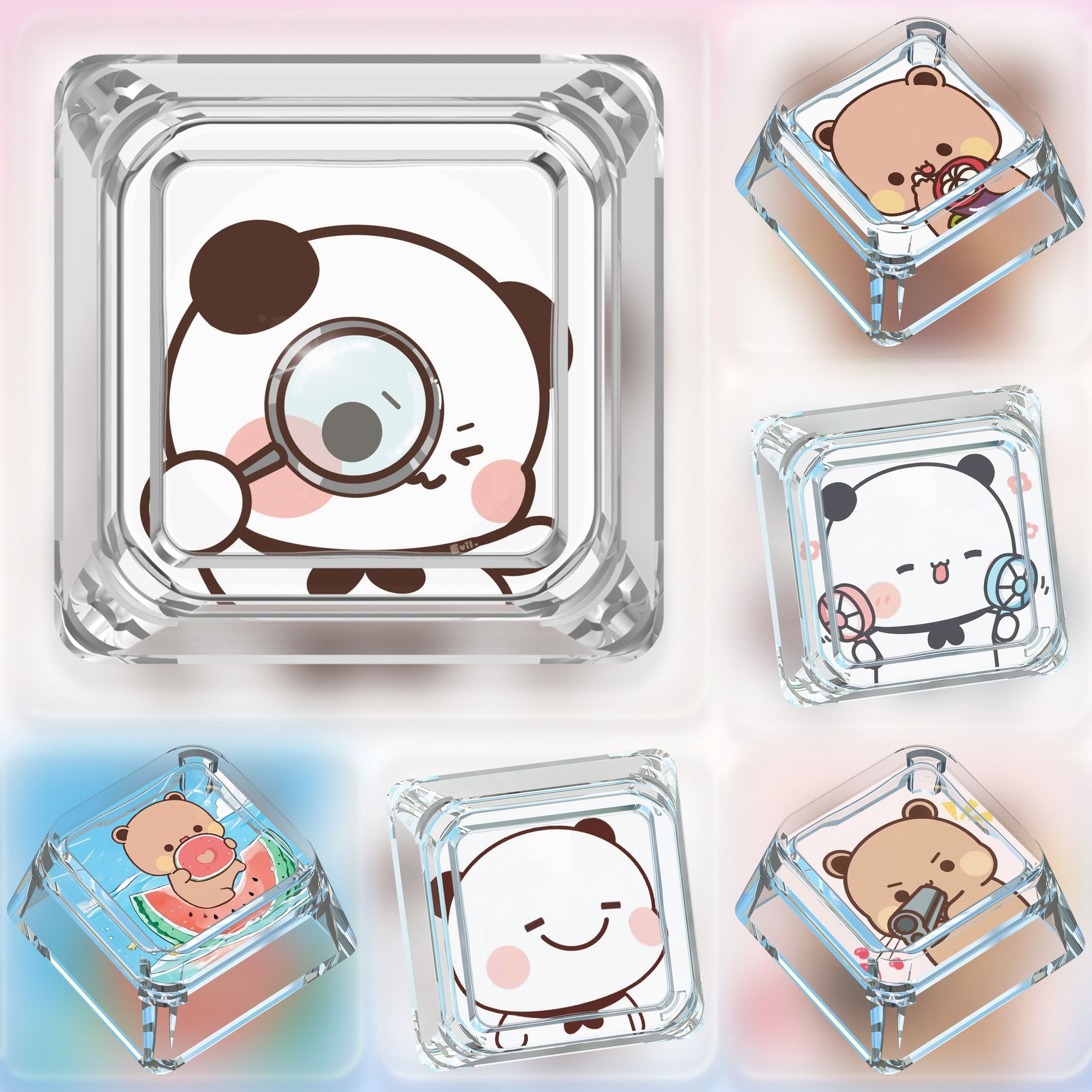 Cute Bubu Dudu Keycaps ABS Cus - Gaming Keyboard Mechanical review and price